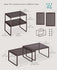 SONGMICS Metal Cabinet Organizer Shelf Kitchen Storage Rack Stackable Set of 4 - Brown