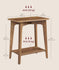 VASAGLE 2-Tier Small Rectangular End Table Nightstand w/ Tapered Legs - Honey Brown