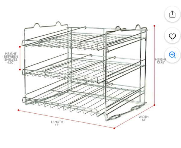SORBUS 3-Tier Metal Kitchen Pantry Can Organizer (upt to 36 cans) w/ adjustable dividers