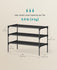 SONGMICS 3-Tier Shoe Storage Organizer Entryway Metal Frame Non-Woven Fabric Shelves - Ink Black