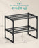 SONGMICS 16.7" Shoe Rack 2-Tier Organizer Metal Storage Shelf - Black