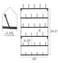 SORBUS Large Rustic Mug Organizer Holder Décor w/ 27 Hooks Display - Black