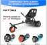 Flytraks K2 Self-Balancing Scooter Go Kart w/ Rear Shock Absorption Seat Attachment for 6.5" 8" 10" Tires - Black
