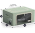 SORBUS 2pk Stackable Foldable Storage Bins w/ Metal Wire Frame Clear Window - Teal Green
