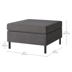 SONGMICS Ottoman Module for Modular Sofa Couch - Gray