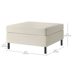SONGMICS Ottoman Module for Modular Sofa Couch - Cream White
