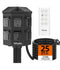 TIFFCOFIO 25ft Outdoor Extension 6 Grounded Outlets Power Stake Timer Remote (100ft Range) - Black