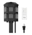 TIFFCOFIO 6ft Outdoor Extension 6 Grounded Outlets Power Stake Timer Remote (100ft Range) - Black