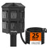 TIFFCOFIO 25ft Outdoor Extension 6 Grounded Outlets Power Stake - Black
