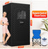 Portable Recovery Relaxation 9 Levels Steam Sauna Box for Home - Black