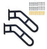 Gleefunny 2pk Bent Safety Stair Handrails for Outdoor Steps - Black