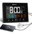 Geevon Digital Atomic Alarm Clocks for Bedrooms Color VA Display Atomic Clock - Black