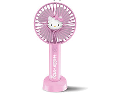 Hello Kitty Handheld Fan w/ Tabletop Stand Rechargeable Battery - Pink