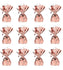Metallic Wrapped Balloon Weight Rose Gold Balloon Centerpiece Bouquet Holders 12pk