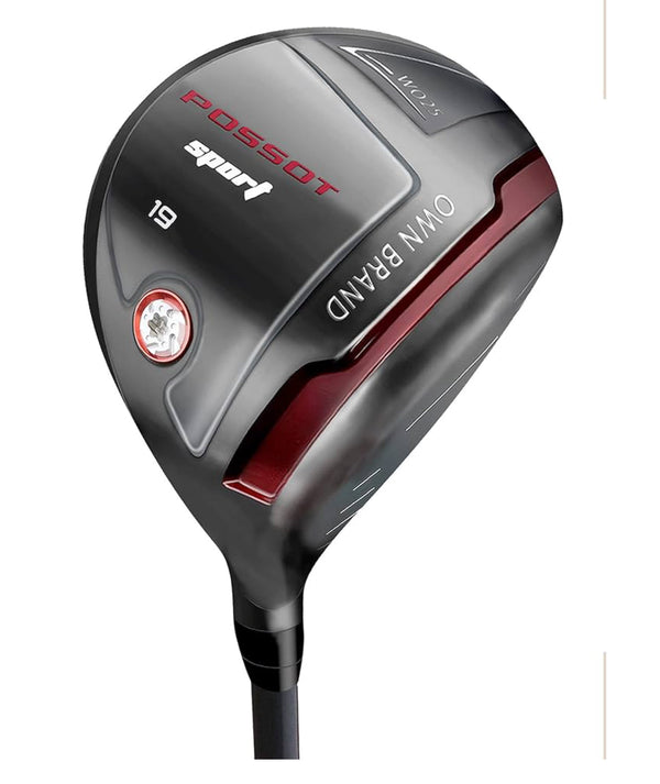 POSSOT Sport Golf Club Fairway 3/5 Wood w/ Graphite Stiff Flex Shafts Right Handed - Black