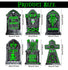 Halloween Glow in the Dark Lawn Décor 6pcs