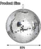 Alytimes Mirror Disco Ball 8" Cool and Fun Silver Hanging Party