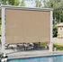 VICLLAX Outdoor Roller Shade (9' W × 8' L) Patio Cordless Blinds Exterior Roll Up Shade w/ Spliced Design - Wheat
