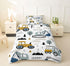 Feelyou Cartoon Car 2pc Kids Bedding Set Construction Bedding Duvet Cover Set Boys - Twin