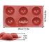 BAKER DEPOT 6 Holes Hot Chocolate Bomb Mold Dome Silicone Mould Set of 2