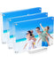 JUOIFIP Premium Acrylic Picture Frame 4x6 Free Standing Desktop Double Sided Set of 3