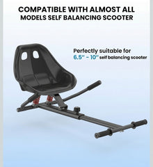 Gyroor K2 Self Balancing Scooters Seat Attachment Go Kart Conversion for 6.5'' to 10'' - Black