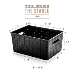 BINO 5pc Plastic Basket Small - Black