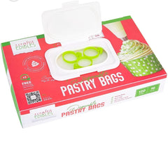 Piping Bags Large 21" Bags Disposable Pastry Bag 2 Icing Ties - 80 Bags