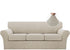 SUBRTEX 4pc Sofa Cover High Stretch Couch Slipcover for 3 Cushion Machine Washable - Khaki