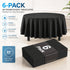 Neatiffy 84" Round Plastic Table Cloth Waterproof Disposable/Reusable Cover 6pk - Black Round