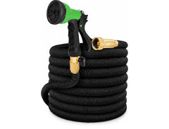 25 FT Expandable Garden Hose w/ 3/4" Brass Connectors w/ Spray Nozzle