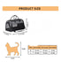 PET MARVEL 17.5" Cat Dog Pet Carrier Travel Bag Breathable Bite-Resistant Fabric w/ Washable Mat - Grey / Black