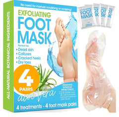 Foot Peel Mask Foot Mask w/ Aloe Vera Exfoliating Baby Foot Peel 3pk