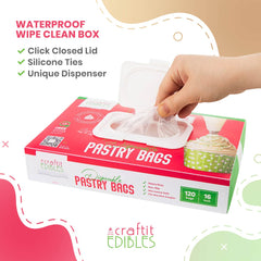 Piping Bags Large Bags Disposable Pastry Bag 2 Icing Ties 100 Bags
