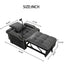 3 in 1 Velvet Futon Sleeper Sofa Pull Out Couch Bed w/ Phone Holder & USB Ports - Black