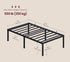 Vasagle Metal Bed Frame 18" Height Heavy-Duty 1100lbs Weight Capacity Black - Twin Size