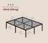 Vasagle Metal Bed Frame 18" Height Heavy-Duty 1100lbs Weight Capacity Black - Full Size
