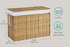 SONGMICS 160L Laundry Hamper w/ Lid Synthetic Rattan Foldable - Natural