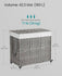 SONGMICS 42.3 Gallons (160 L) Laundry Hamper 3-Section Synthetic Rattan w/ Wheels - Gray