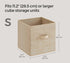 SONGMICS 11" Storage Cubes Foldable Non-Woven Fabric Bins w/ Double Handles Set of 6 - Sand