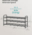 SONGMICS Stackable Shoe Rack 3 Tier Metal Shoes Rack Storage Shelf Up to 15 Pairs - Bronze