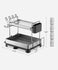 SONGMICS 2 Tier Dish Drying Rack for Kitchen Counter Drainer - Black