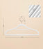 SONGMICS Velvet Non-Slip Space-Saving Clothes Hangers Rose Gold Swivel Hook Set of 30 - White