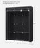 SONGMICS Portable Closet w/ Cover 3 Hanging Rods & Shelves Wardrobe Organizer - Black