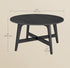 VASAGLE 31.5" Round Coffee Center Table w/ Tapered Legs - Charcoal Gray