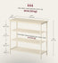 VASAGLE 4-Tier Shoe Rack Steel Frame Storage Organizer Entryway w/ Fabric Shelves - Natural Beige