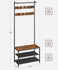 VASAGLE Hall Tree w/ Shoe Storage Entryway Bench w/ Coat Rack Stand - Brown