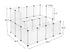 SONGMICS Guinea Pig Playpen w/ Dense Ramp Indoor Rabbit Run Hutch Cage - Clear