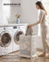 SONGMICS 19.8 Gallons (75 L) Laundry Hamper Plastic Basket w/ Wheels - Beige