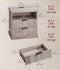 VASAGLE Mid Century Nightstand w/ Charging Station w/ 2 Drawers & Open Shelf - Washed Gray